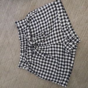 Gingham print shorts